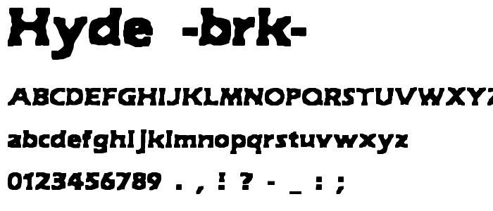 Hyde -BRK- font
